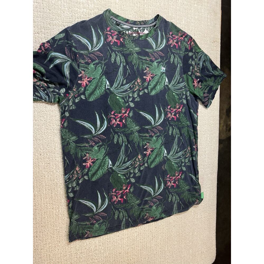 Buffalo David Bitton T-Shirt Men’s XL Tropical Dark Summer Outdoors
